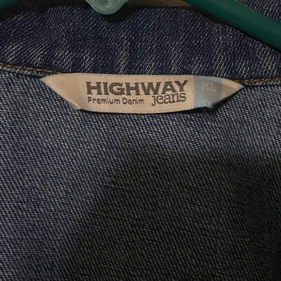 Highway jeans premium denim jacket - womens xl - distressed dark denim - Picture 5 of 6